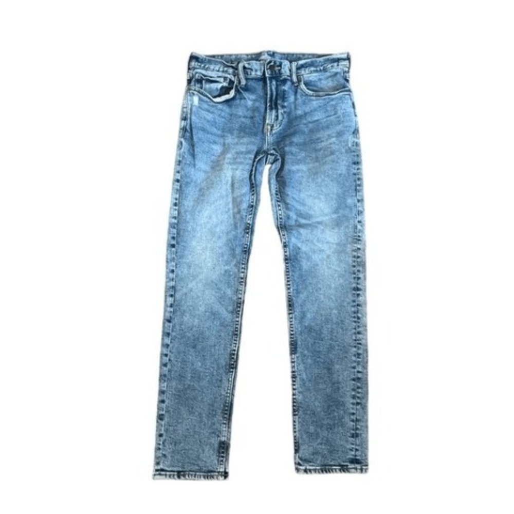 Old‎ Navy Slim Fit Jeans Blue Medium Wash Denim 5-Pocket Distressed 32x32